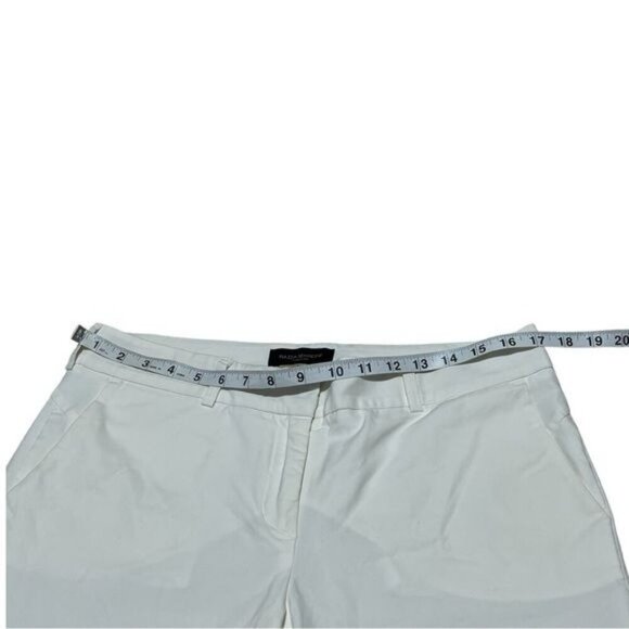 Piazza Sempione Alissa White Bermuda Shorts - Formfitting, Size 14, Italy - Picture 4 of 12